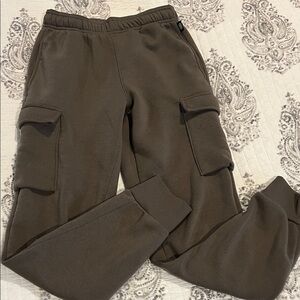 LEG3ND dark olive green/ brown joggers
